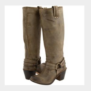 Frye Carmen Harness Tall Boots - Gray